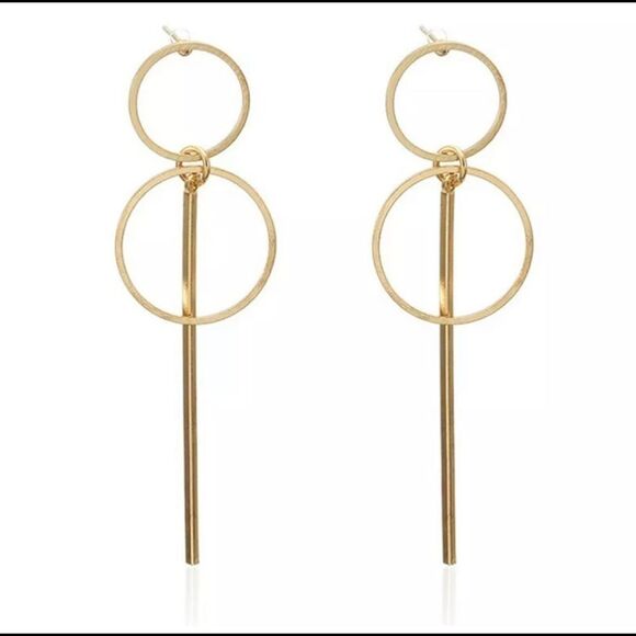 Jewelry - + Gold Tone Geometric Earrings
